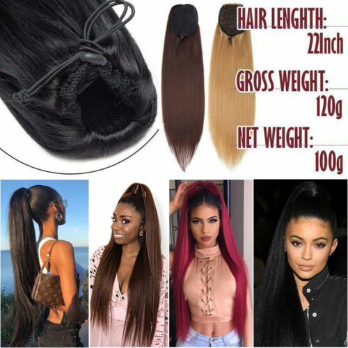 Natural Drawstring Ponytail Clip In Ponytail Extension Hair Wrap Around Ponytail - Picture 3 of 41