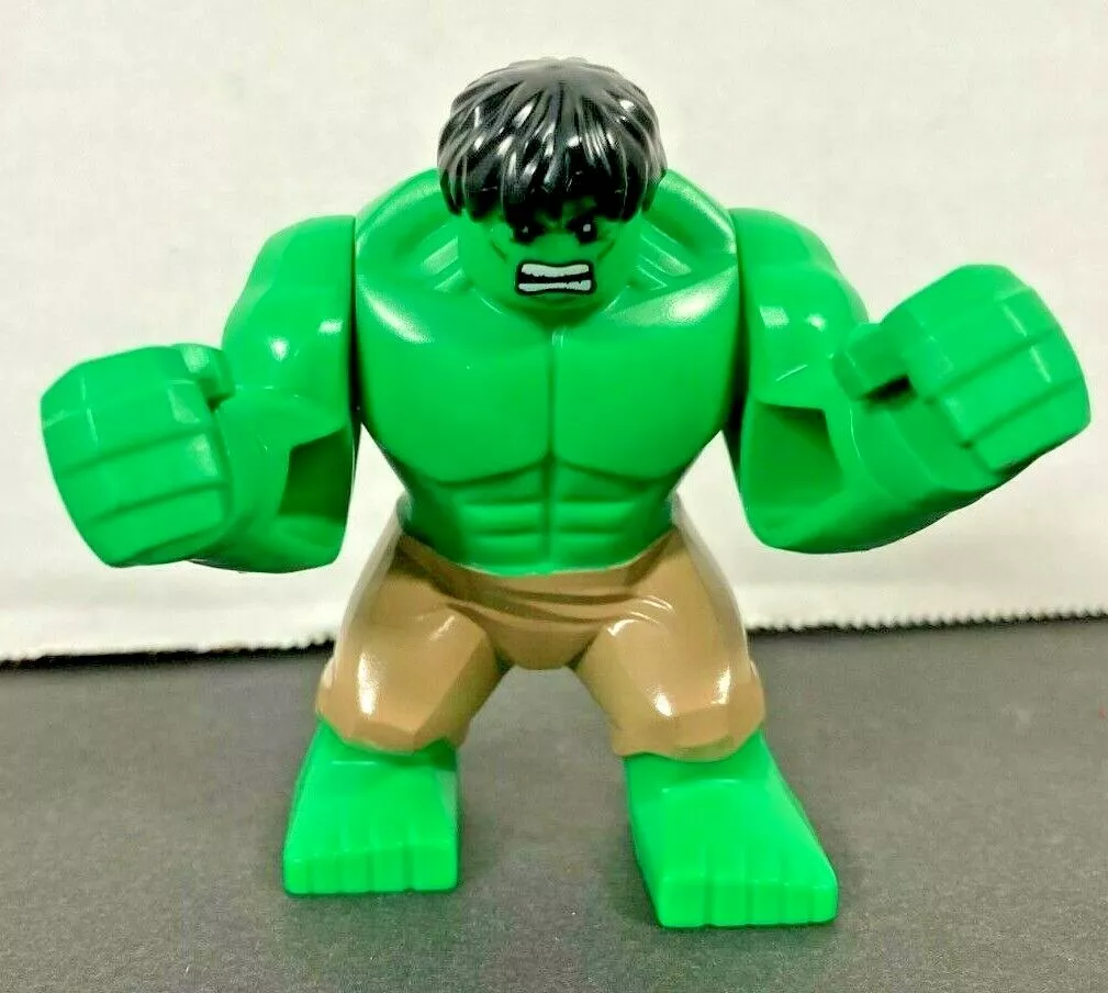 Lego Super Heroes 6868 - Hulk with Black Hair Dark Tan Pants - Minifigure