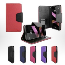 Funda tipo billetera con ranura para tarjeta tipo folio para Straight Talk LG X Style (L56VL)