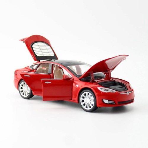 1/32 Modelo S 100D Modelo Coche Diecast Vehículo de Juguete Colección Niños Regalo Rojo - Imagen 5 de 12