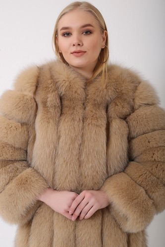 Brown original fox vertical striped jacket, Will warm you up on cold days - Picture 13 of 14