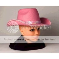 Damen Erwachsene Rosa Luxus Pailletten Cowgirl KostüM Hut