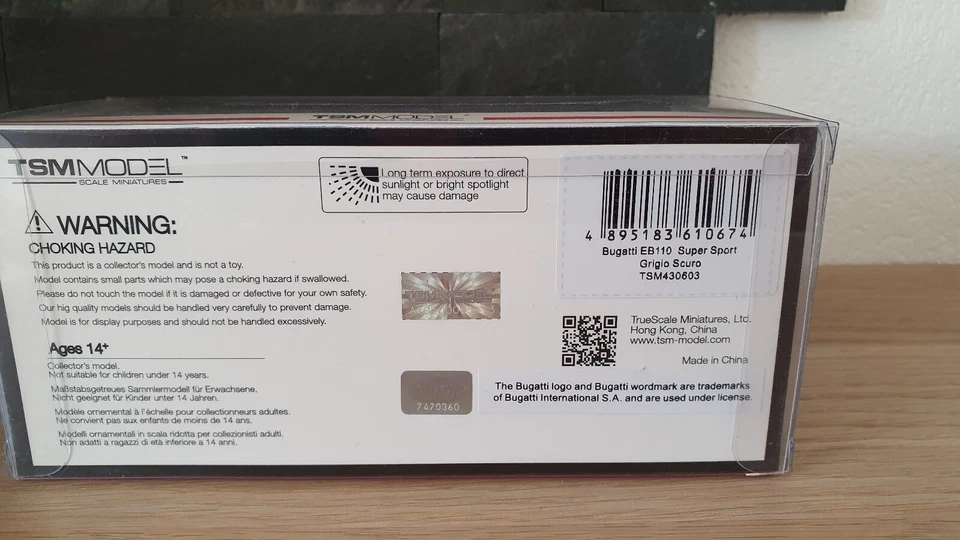 Bugatti EB110 SS Super Sport, Grey Grigio Scuro, 1/43 TSM truescale - Photo 2/2