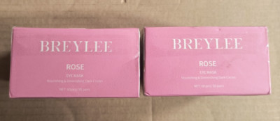 Lot Of (3) BREYLEE Pink Rose Eye Mask- 60pcs - Puffy Eyes/Dark Circles NEW