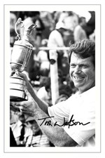 TOM WATSON Signed Autograph PHOTO Fan Gift Signature Print GOLF The Open