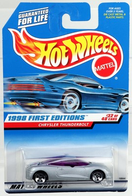 Hot Wheels Chrysler Thunderbolt 1998 First Editions Series #18844 NRFP Gray 1:64