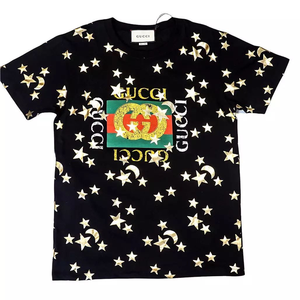Gucci Star and Moon Printed T-shirt in Black | eBay Gucci Star and Moon Printed T-shirt in Black | eBay