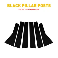 NEW Window Pillar Posts Molding Black Cover Door Trims For 2012-2016 Honda CR-V