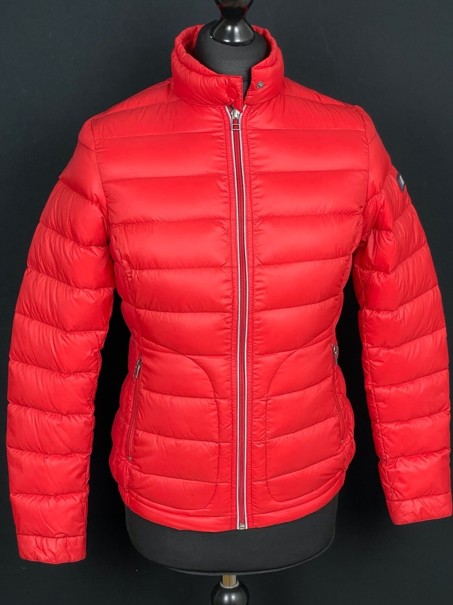BMW M Duck Down Jacket Women's Size M Lightweight Red Coral