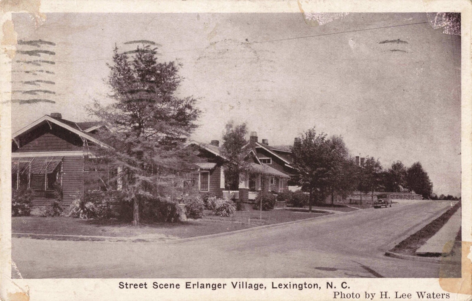 Street Scene Erlanger Village Lexington North Carolina NC 1932 Postcard eBay
