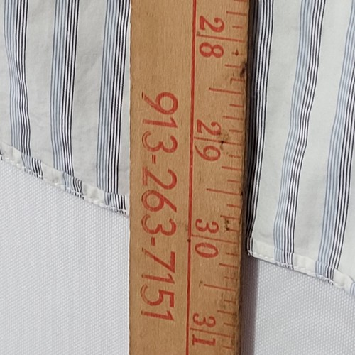 Nautica Blue Striped Collared Button Down Long Sleeve Dress Shirt Adult Large - Picture 6 of 7