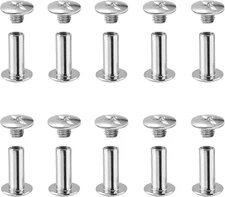 Uenhoy 30 Set Phillips Head Chicago Screws M5 x 12mm Binding M5x12mm, 30 Sets 