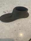 ANTIQUE CAST IRON COBBLER SHOE REPAIR STAND & 2 SHOE MOLDS — photo 5
