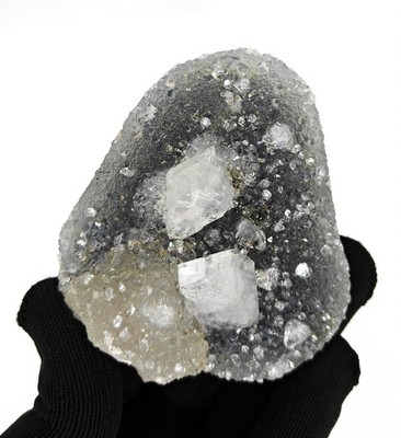 Natural Shiny Apophyllite on Chalcedony Minerals (Zeolite) #S342