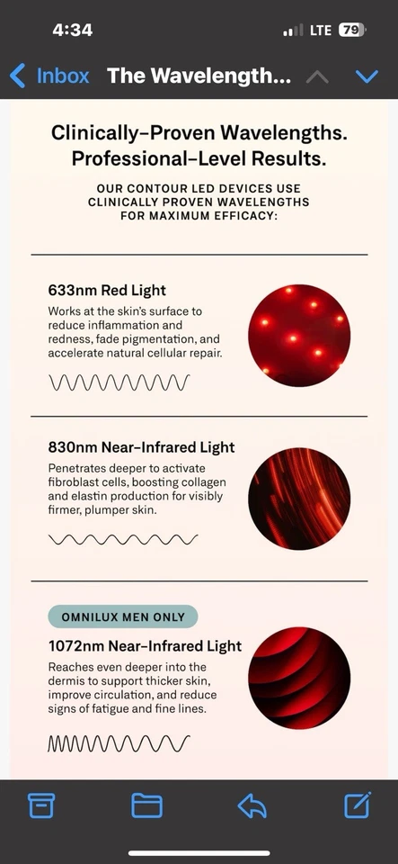 Omnilux Contour Face New and Sealed In Box With 3 Free Hydrogel Facial Masks 🎁 - Image 3 of 4