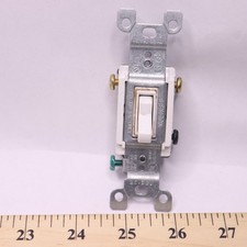 Leviton 15 Amp Single-Pole Toggle Framed 4-Way AC Switch, White 54504-2WS