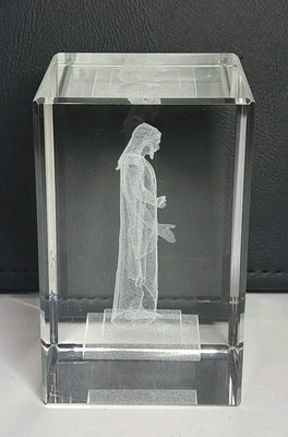 Christ The Reedemer Statue, Brazil, 3d Lazer Engraved Crystal Cube
