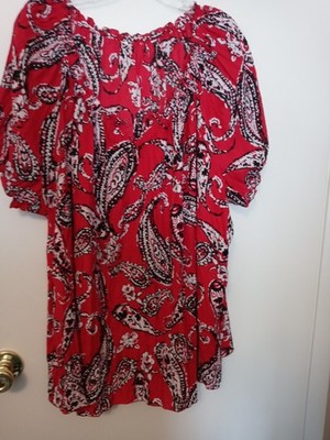 CROFT & BARROW ladies plus sz short sleeve round neckline lightweight top sz 3X