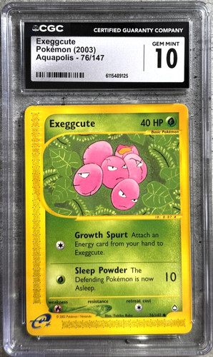 Exeggcute graded CGC 10 for sale on eBay