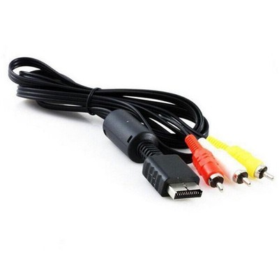 RCA AV TV Video Audio Composite Cable Lead for PS1 PS2 PS3 Adapter 1.8m
