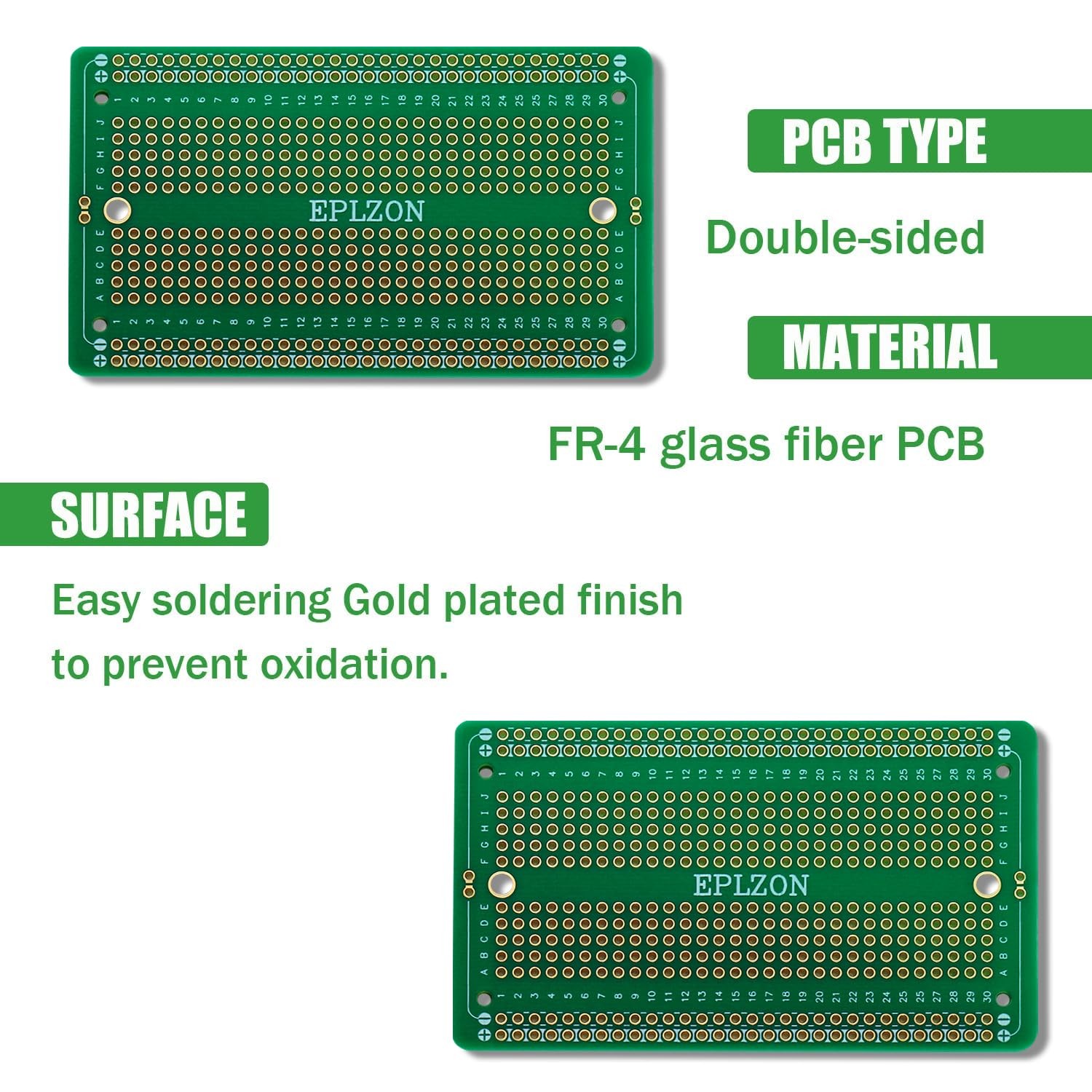 PCB Board de prototypage 5x7cm en verre soudable pour circuit imprimé DIY
