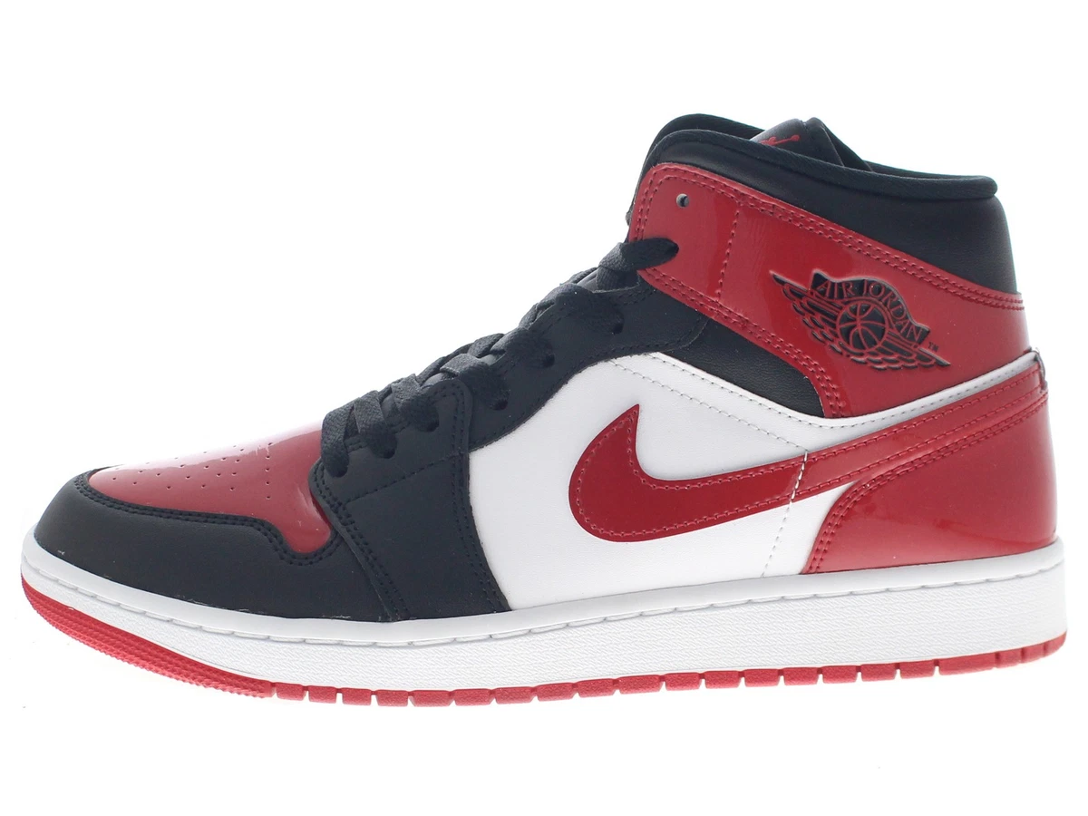 Jordan 1 Mid Patent Bred Toe - огромный выбор по лучшим ценам | eBay