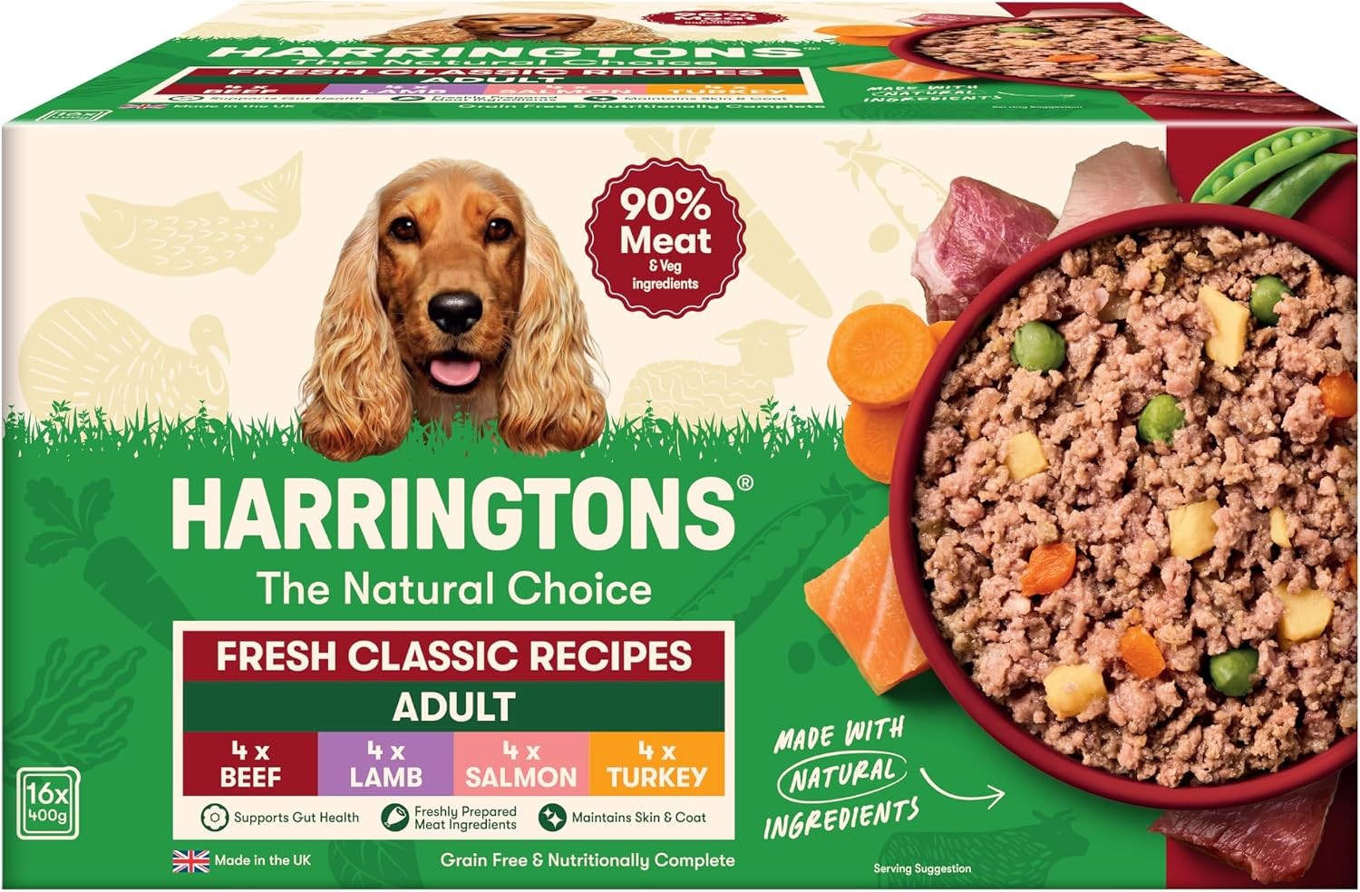 Harringtons Grain/Salmon Wet Dog Classics 16X0.4kg - Image 4