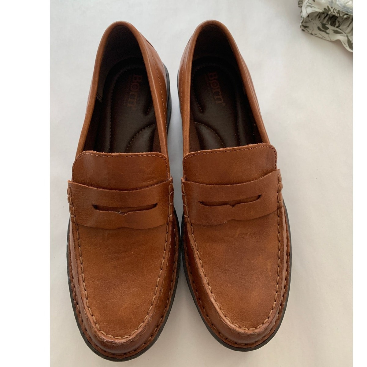 Born Brown Carrera Leather Penny Loafers Born Women main image 4