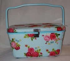 Dritz Floral Sewing Basket