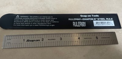 Snap-On 6'' Steel Ruler RULER601 Brand New
