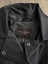 Veste Moto Fausse Peau Noir Celebrity Pink - Taille XL - Neuf Sans étiquettes (NWOT)