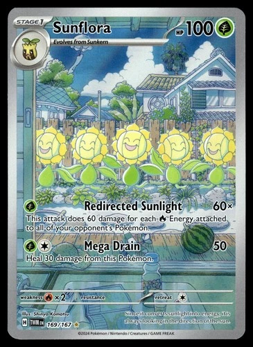 Sunflora 169/167 Illustration Rare Twilight Masquerade Pokemon Near Mint