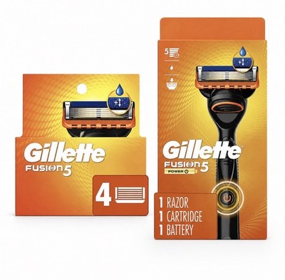 Gillette Fusion5 5-Blade Cartridge Refills 4-Pack for Face & Neck Razors