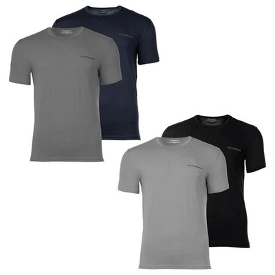 EMPORIO ARMANI Herren T-Shirts, 2er Pack - CORE LOGOBAND, Rundhals, Regular F...