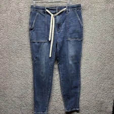 Judy Blue Women’s Jeans 13/31x30 Drawstring  Denim Joggers Straight JB88779 MD