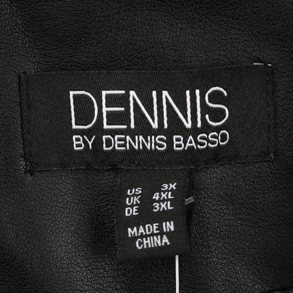 Dennis Basso Regular Luxe Kunstlederjacke Schwarz 3X Plus Longarm - Bild 4 von 4