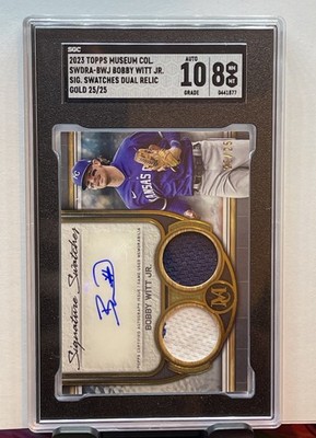 2023 Topps Museum Collection Bobby Witt Jr. Gold Auto Dual Relic #25/25 SGC 10/8