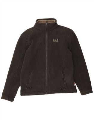 JACK WOLFSKIN Mens Fleece Jacket UK 40/42 Large Grey Polyester AR24