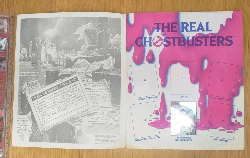 The Real Ghostbusters Vintage 80s Panini Sticker Album partially complete UK  - Image 2 of 4
