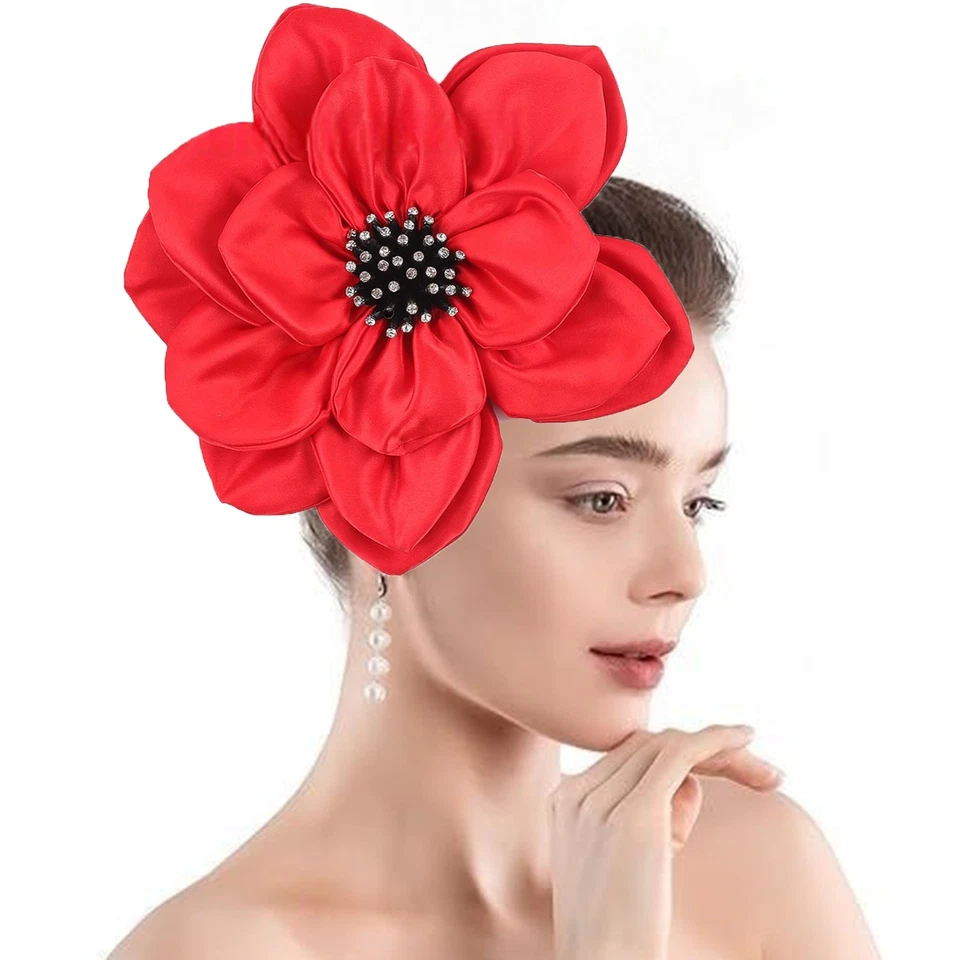 Moda Flor Tocado Sombrero Fiesta del Té Para Mujer Boda Cóctel Accesorios para el Cabello Foto 3 de 4