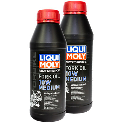 LIQUI MOLY Motorbike Gabelöl 10W medium 2x500ml für Aprilia Benelli Honda Suzuki