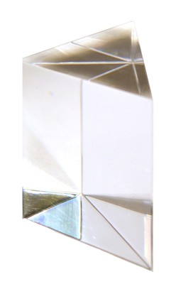 Right-Angled Prism 2.9'' Length Acrylic Light Refraction 90x45x45 Degree