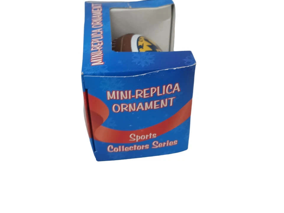 West Virginia Mountaineers Ornament Replica Football NIB - Image 4 of 4