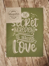 Magnolia Design Co Adhesive Reusable Silkscreen Stencil 🩷 "Secret Ingredient"