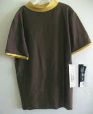 SIX-0 Ice Skating Gymnastics or Dance Shirt Boys Size M or Men SA brown NEW