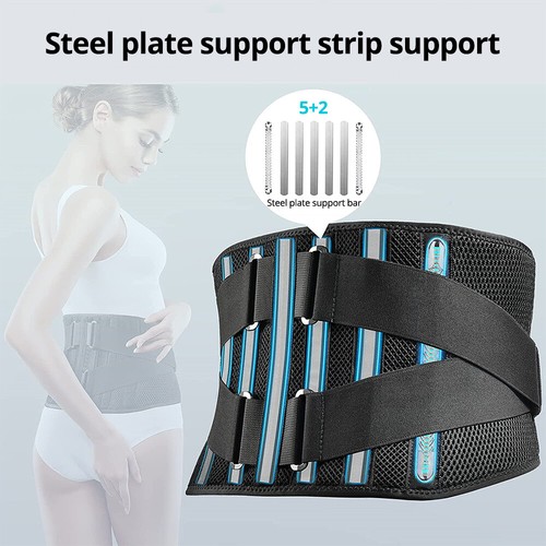 Adjustable Lower Back Brace Lumbar Support Waist Belt for Men Women Pain Relief - Picture 5 of 22