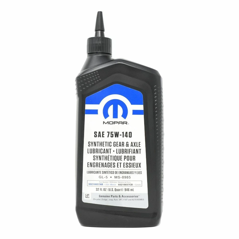 MOPAR 68218657A 75W140 1L olio differenziale posteriore Chrysler JEEP Dodge Ram