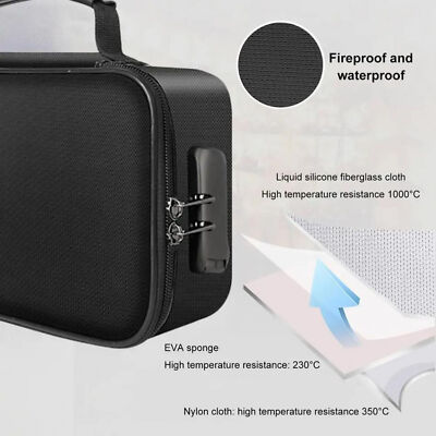 Fireproof Document Box Waterproof Safe Portable Fireproof File Box With Lock Hot