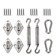 Kit de herrajes de vela de sombra de 6 8"" para instalación de vela de parasol triángulo rectangular