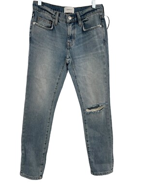 Current/Elliot Jeans The Fling Boyfriend  2 Year Destruction Rigid Indigo 24